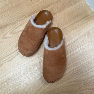 *EUC* Jenni Kayne Suede Slipper Clogs - Tan/Brown - Size 6